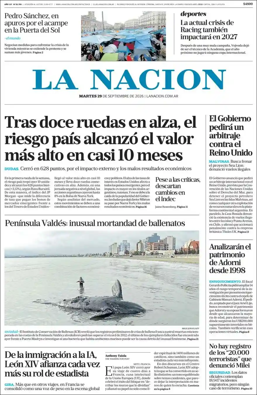 Estudios Max | FM RUTA 66 - Tapa del diario Nacion